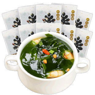 下拉详情换购4.9元】裙带菜速食汤冲泡懒人即食免煮紫菜虾皮汤料