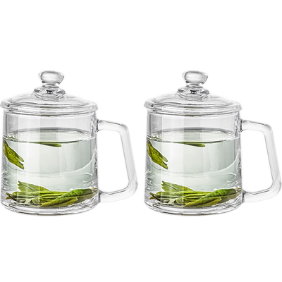 青苹果玻璃泡茶杯350ml×1只