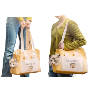 猫包便携外出宠物狗狗猫咪包可露头单肩包透气帆布包抱猫神器