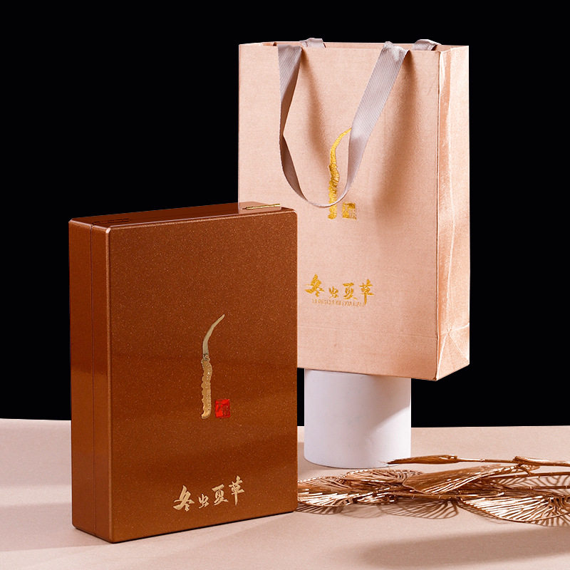 冬虫夏草礼盒虫草礼盒那曲虫草烤漆木盒100支装冬虫夏草包装盒