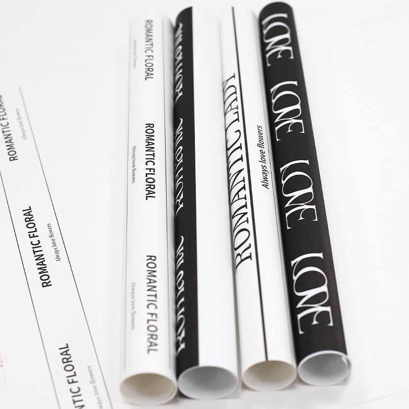 节日简约包装纸鲜花花束包装纸背