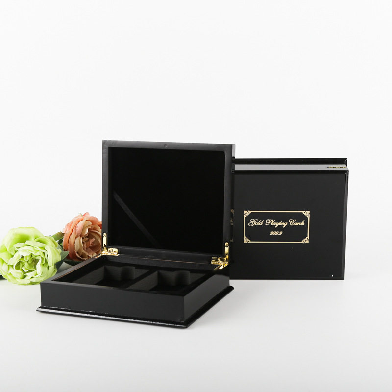 密板喷漆礼品盒金箔 扑克牌木盒喷漆复古盒首饰盒