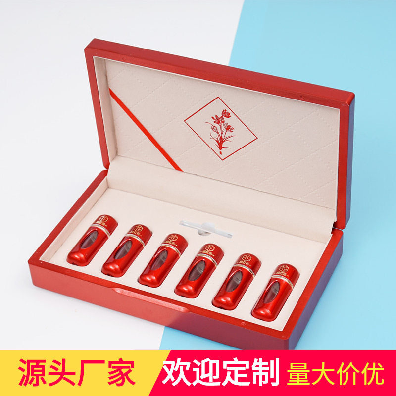 藏红花包装礼盒1克克口红管子 珠光烤漆木盒 藏红花空礼盒