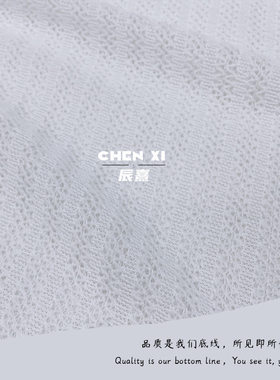 秋冬款本白色羽毛纱蕾丝面料抓毛