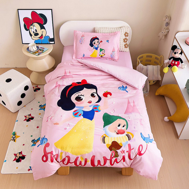 亲肤母婴级卡通大版全棉幼儿园被子三件套纯棉六件套宝宝午睡垫被