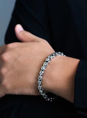 国潮民族风龙纹六字真言套环手链男貔貅图案复古潮人嘻哈男士简约