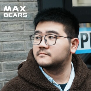 145mm超轻纯钛方框眼镜黑色小框近视可配度数复古眼睛框镜架男女