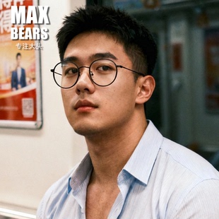 时尚 超轻钛架商务椭圆小框眼镜大头防蓝光可配近视度数不夹头镜框