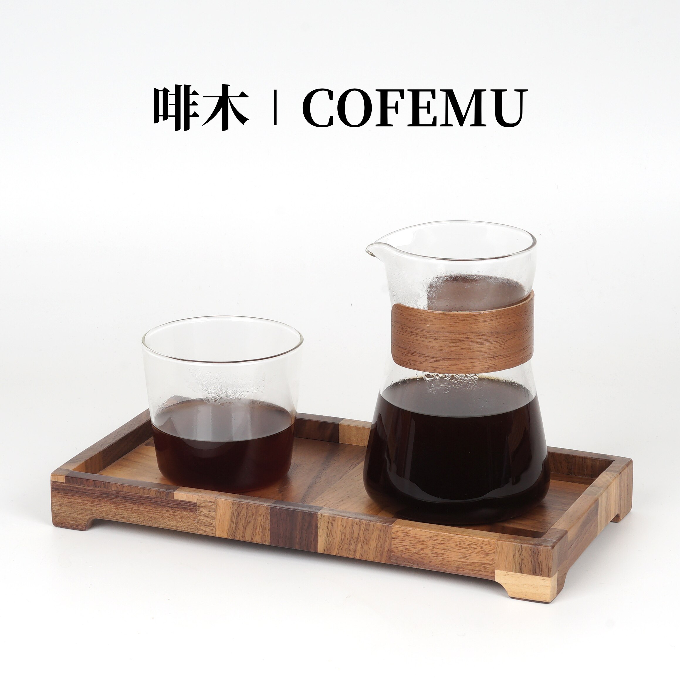 啡木黑胡桃创意拼接实木咖啡杯托盘小零食蛋糕奶茶店甜品干泡茶盘