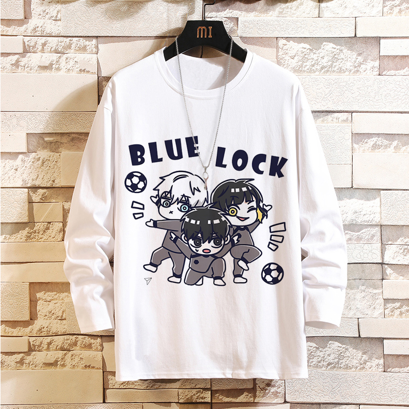 蓝色监狱长袖T恤动漫打底衫衣服