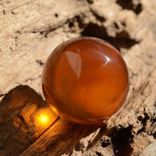 金棕珀 缅甸纯天然琥珀 圆珠 无孔 2452 挂件 齐翔珠宝