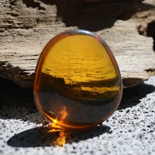 金蓝珀 净水金珀裸石 缅甸纯天然琥珀 吊坠挂件H2503 齐翔珠宝