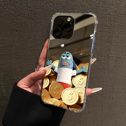金币比奇堡酷鱼iPhone17e苹果14手机壳16ProMax荣耀90搞怪15华为Mate70Pro镜面P80小米vivo女13丑鱼居民x三星