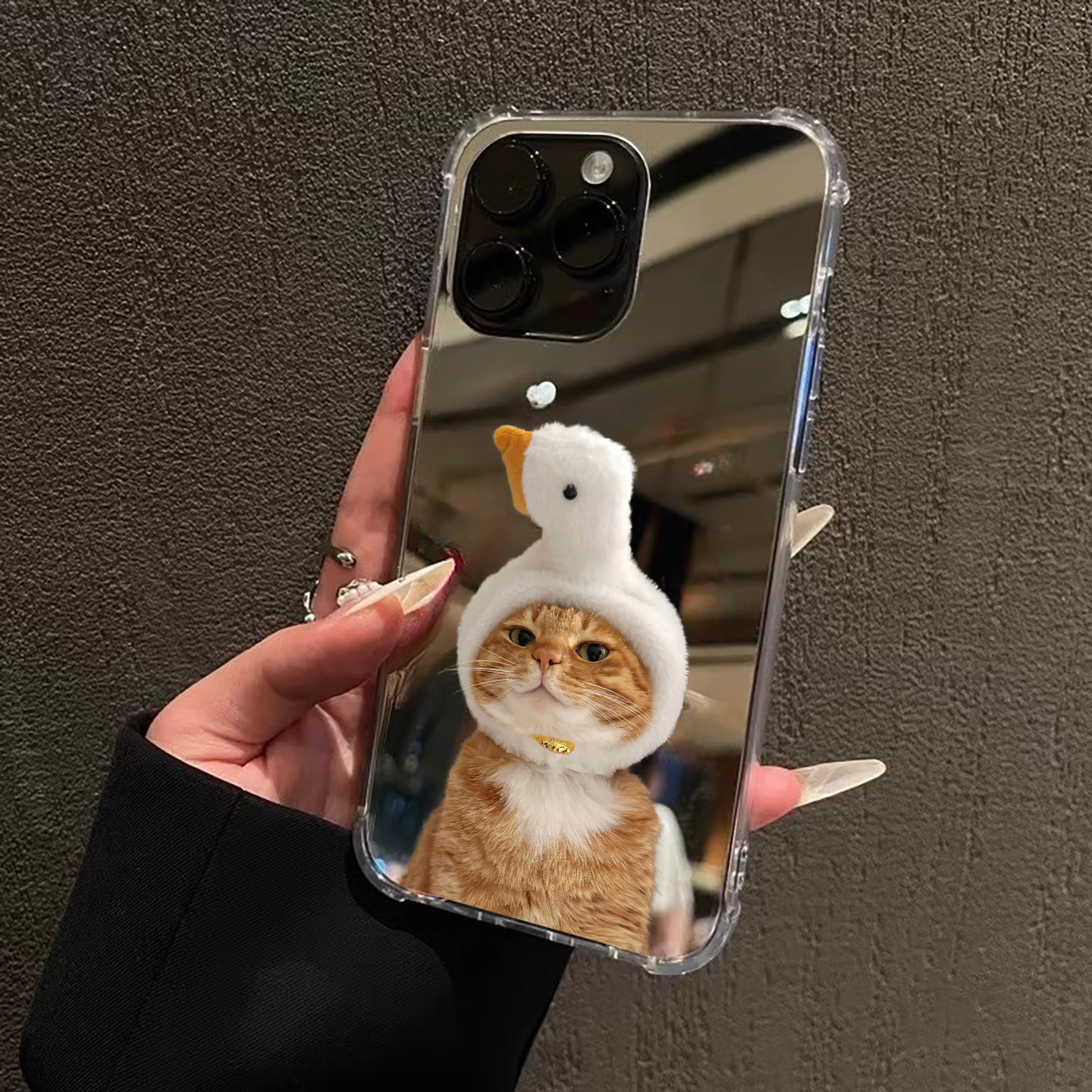 猫咪苹果适用iPhone17ProMax苹果15手机壳16荣耀90可爱华为Mate70Pro鸭镜面P70补妆oppo个性vivo高级感软卡通,3C数码配件,手机保护套/壳,淘宝优惠券,粉丝福利购,淘宝优惠卷