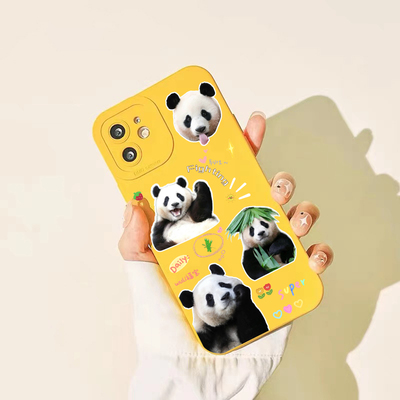 福宝适用iPhone17苹果16手机壳15ProMax荣耀90Pro华为Mate60熊猫30创意40小米50硅胶90天使眼X100可爱80加油7