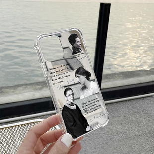 女性主义适用iPhone17ProMax苹果16手机壳15荣耀90Pro华为Mate60同款3金斯伯格40波伏娃9镜面X100伍尔夫8硅胶