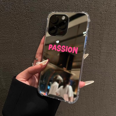 passion适用iPhone16苹果15手机壳17ProMax荣耀100华为Mate60情侣13镜面X100S三星P70文字90人生需要激情oppo