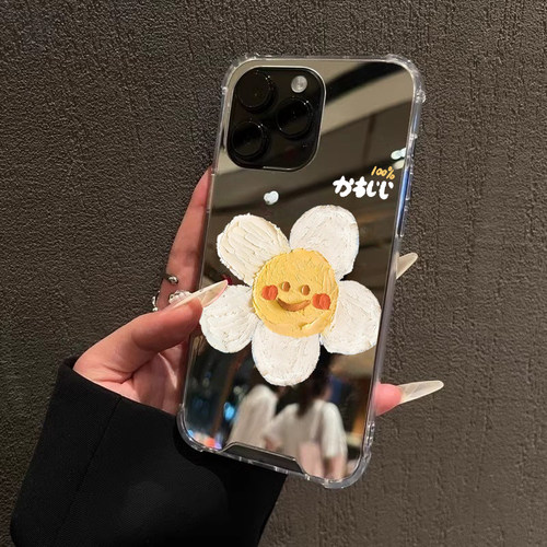 百分百可爱适用iPhone17苹果15手机壳16ProMax荣耀100华为Mate60情侣13镜面X100S简约Pura70油画90花朵8补妆5