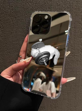 健身猫meme适用iPhone17苹果14手机壳16ProMax荣耀90搞怪表情15华为Mate70Pro镜面P80补妆女oppo小米vivo三星