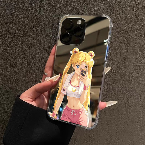 健身自律美少女战士适用iPhone17e适用苹果14手机壳16ProMax日韩15华为Mate70Pro镜面P80小米vi复古13三星S25