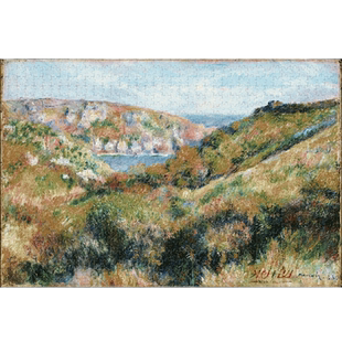 米开朗拼图1000片油画世界名画-雷诺阿环山的港湾 益智礼物