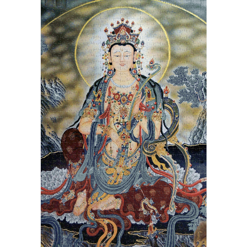 菩萨佛像宗教观音木制益智拼图
