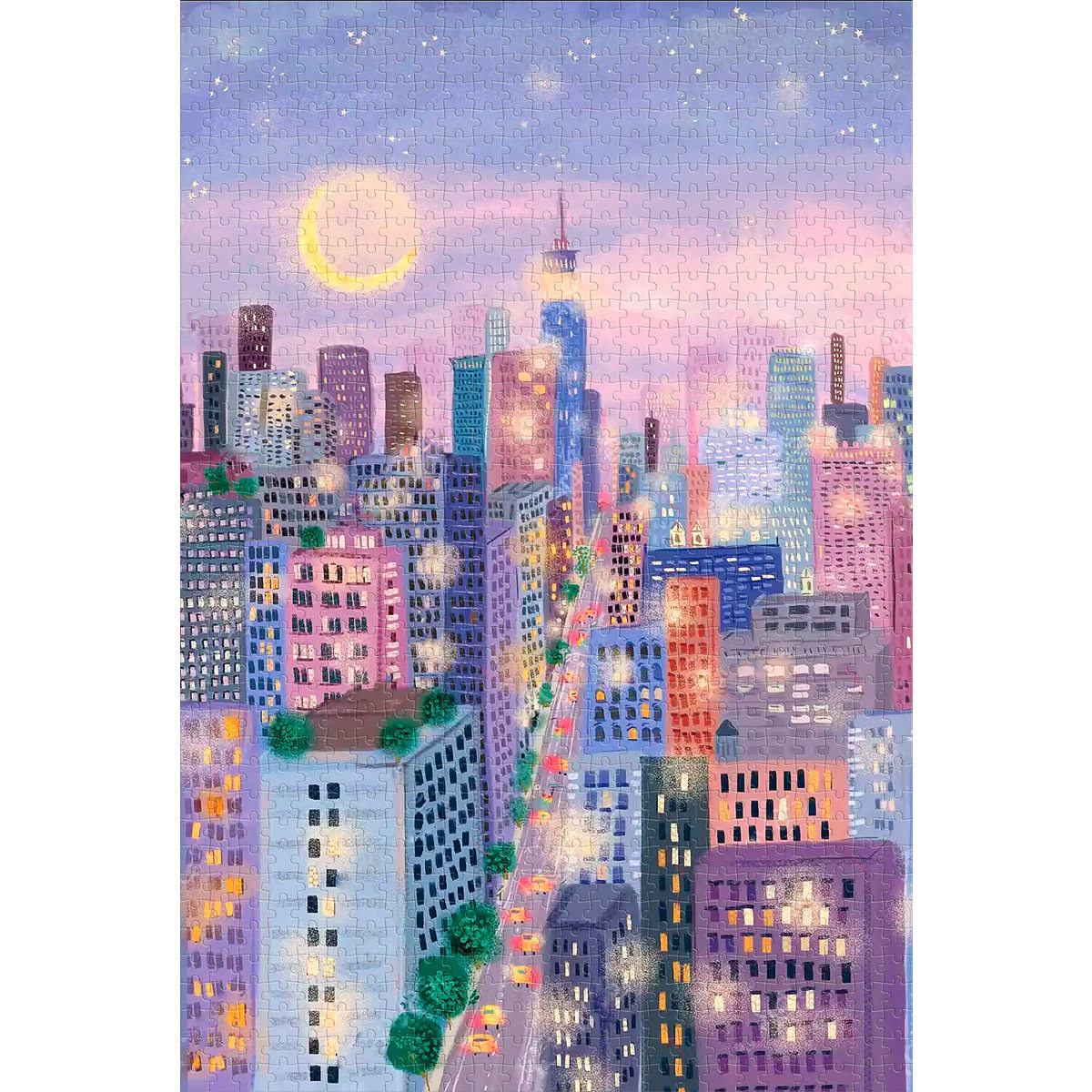 木质拼图1000片卡通动漫浪漫天上的街市木制玩具成人儿童益智礼物