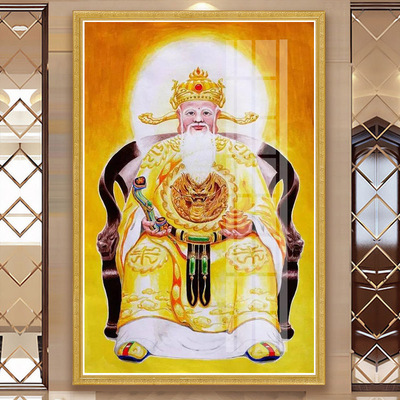 土地公十字绣2025新款福德正神福财社神家用画像全砖5D贴钻石画