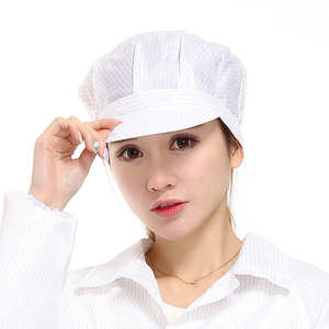 女式大工帽防静电帽工帽食品无尘车间工作帽防尘帽子无尘帽