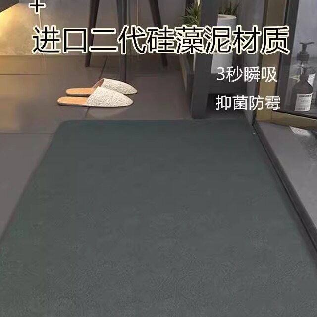 德国硅藻泥吸水垫卫生间浴室门口防滑脚垫子速干厨房家用高级地毯