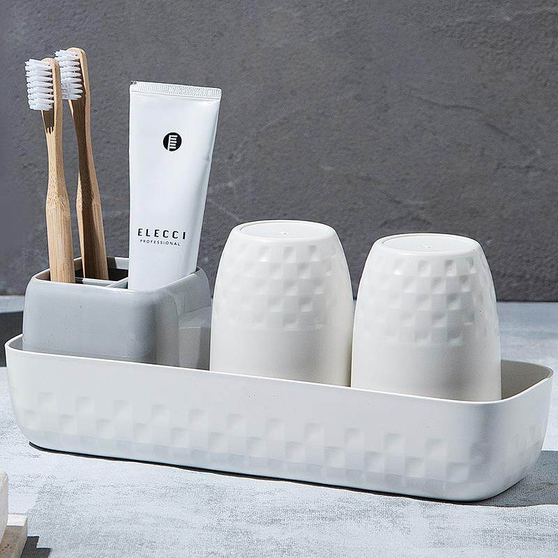 日本进口精工牙刷置物架牙杯家用简约情侣一对漱口杯牙缸套装