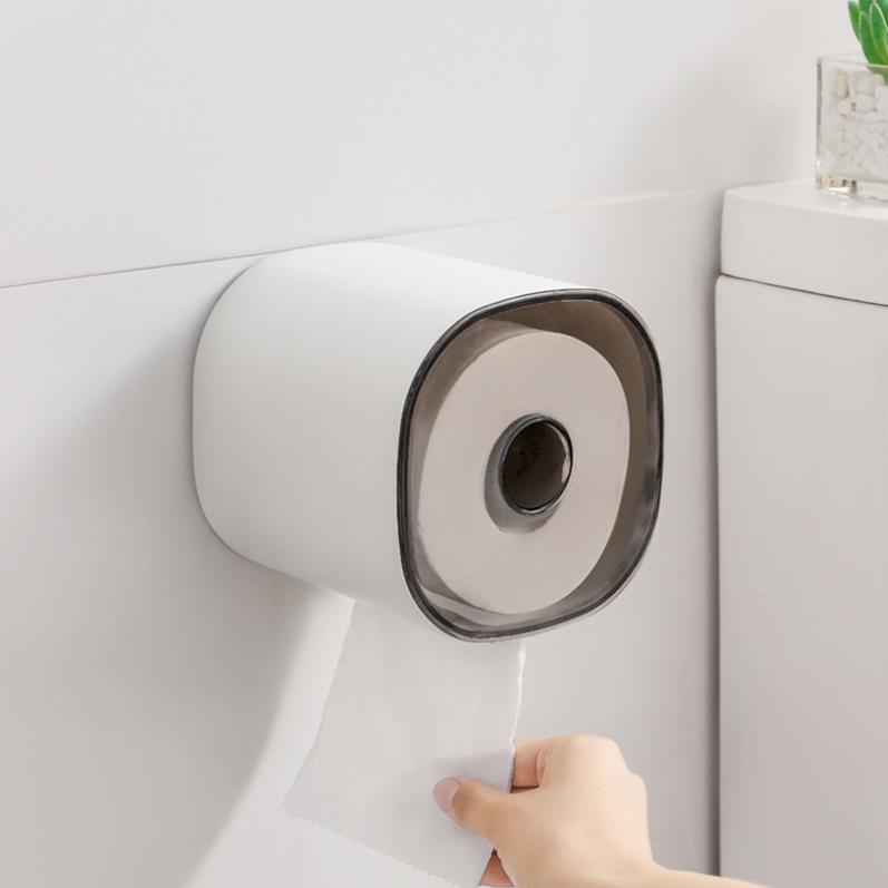 日本进口精工厕所纸巾盒免打孔防水厕所卫生纸置物架卷纸盒壁挂