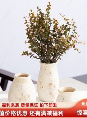 尚瓷侘寂风做旧陶瓷花瓶摆件客厅插花干花电视柜家居装饰品跨境
