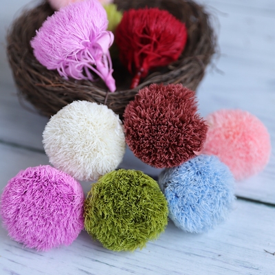 等花来苔松绿毛球永生花