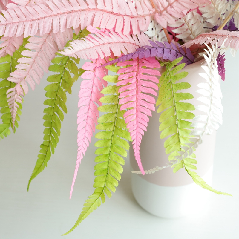 等花来永生花蕨叶家居瓶花玻璃罩