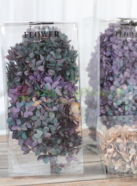 等花来保鲜花礼盒玻璃罩滴胶diy材料包马尔济斯A级木绣球永生花