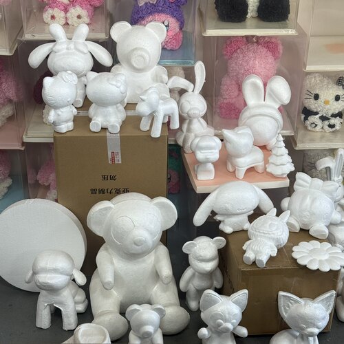 等花来泡沫公仔模型手工diy饰品
