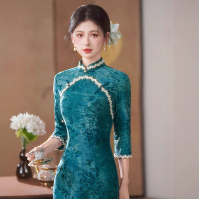 一珂锦绣女装懿菲奥黛2026新款锦绣依人徐之行年轻新中式绝美旗袍