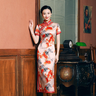 一珂锦绣商场同款懿菲祥蚨瑞江南絮女装满庭芳官方旗舰店妈妈旗袍