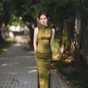 一珂锦绣女装懿菲奥黛2026新款一城风絮俏娘鱼年轻新中式绝美旗袍