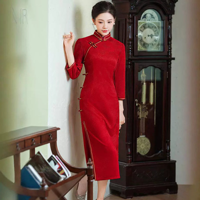 娘子写四美子一珂锦绣限时赏味川黛京派崔万志官方旗舰店女装旗袍