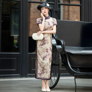 名兰世家官方懿菲梦至超逸红颜槿爷华族经典旗袍先生崔万志旗舰店