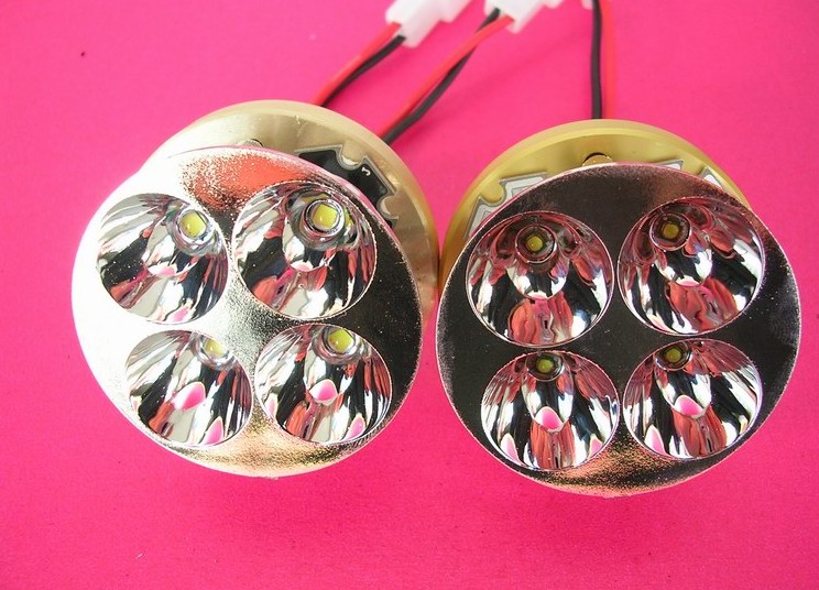 4颗CREE T6 40W 流氓倒车灯 LED大灯 电动车LED雾灯 LED雾灯