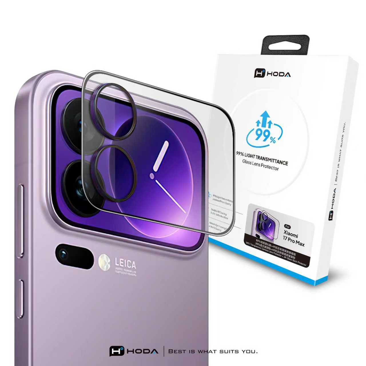 hoda好贴适用于小米17pro镜头保护贴后置摄像头Xiaomi 17promax镜头膜高清高透ar增透降反射镜头背屏贴