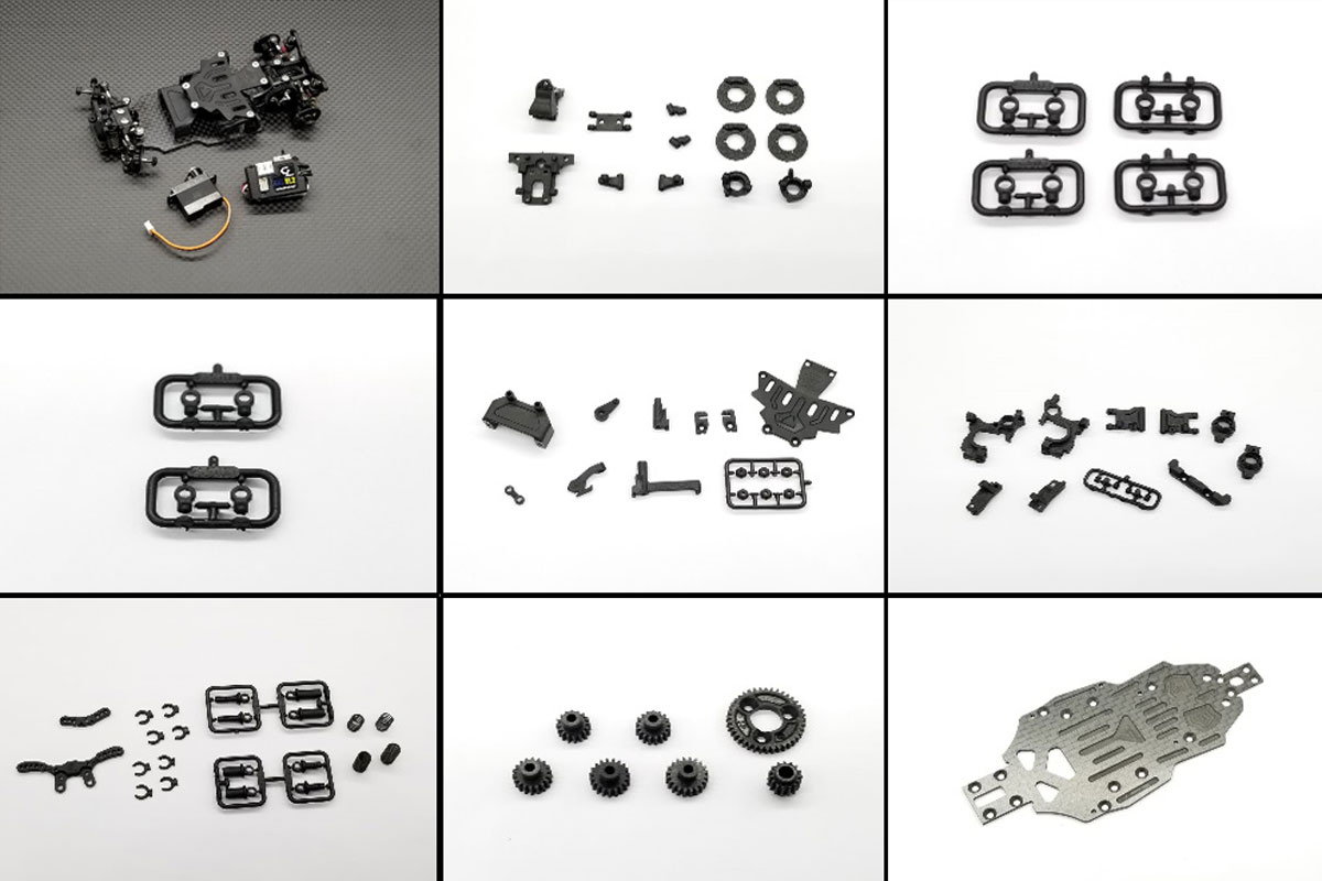 GLRACING出品GLD遥控模型后驱漂移车架原厂配件金属配件 GLD-S***