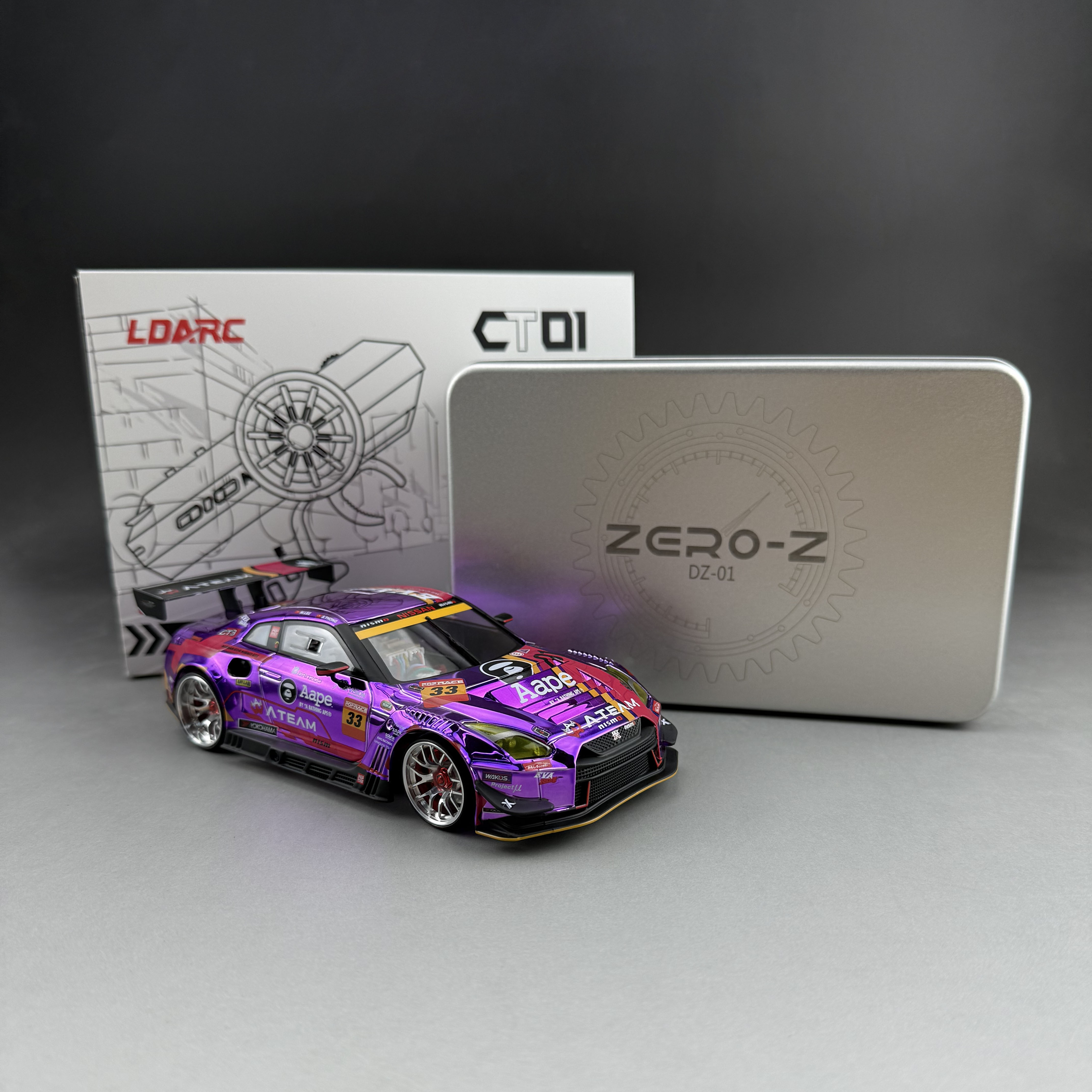 ZERO-Z全新四驱RC遥控蚊车GL R35粉色 金属车架DZ01漂移版 ZERO-Z全新四驱RC遥控蚊车GL R35粉色 金属车架DZ01漂移版