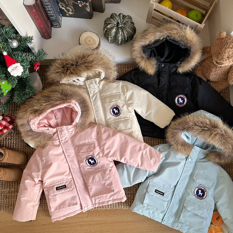 儿童大毛领羽绒服2025冬季新款加厚刺绣外套中小童三防保暖派克服,童装/婴儿装/亲子装,羽绒服,淘宝优惠券,粉丝福利购,淘宝优惠卷