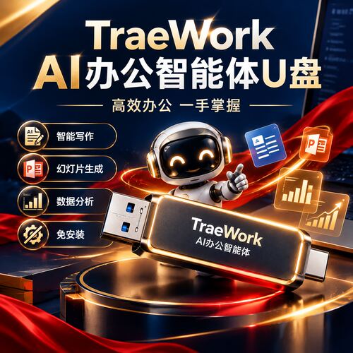 TraeWork智能体U盘 AI办公平台 免安装即插即用 Win/Mac通用