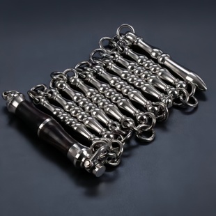 304不锈钢加重九节鞭实战武术表演健身11节9节7节鞭长度支持定做