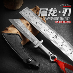 迷你小刀应急防身刀户外随身刀野外小直刀拆开快递刀不锈钢水果刀